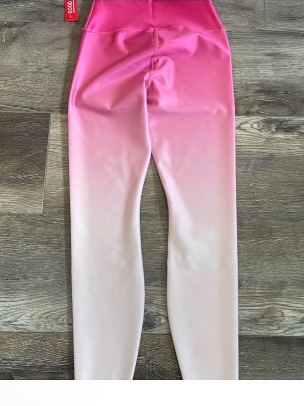Good American Pink Ombré Leggings High Waisted Sculpting Fit NWT Size 1 - Picture 8 of 8